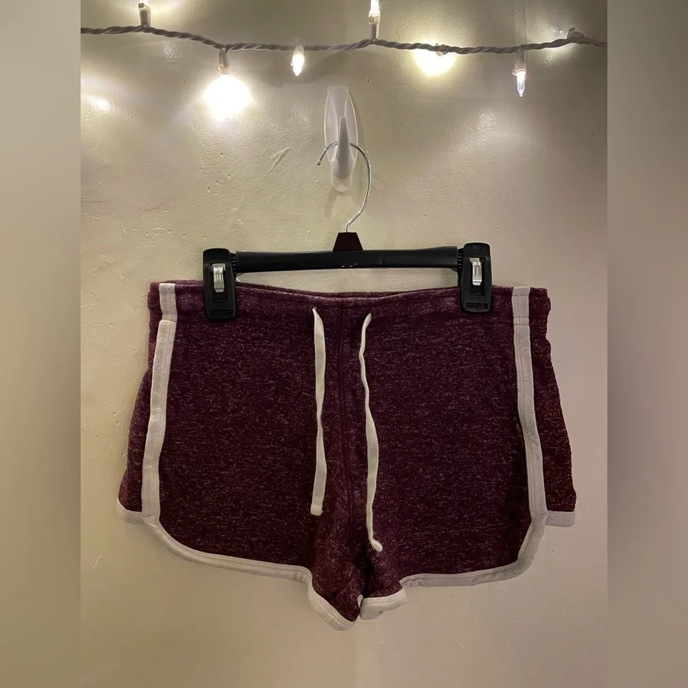 Aeropostale Burgundy Maroon Micro Athletic Shorts Cute Stretchy Comfy Trendy Y2K